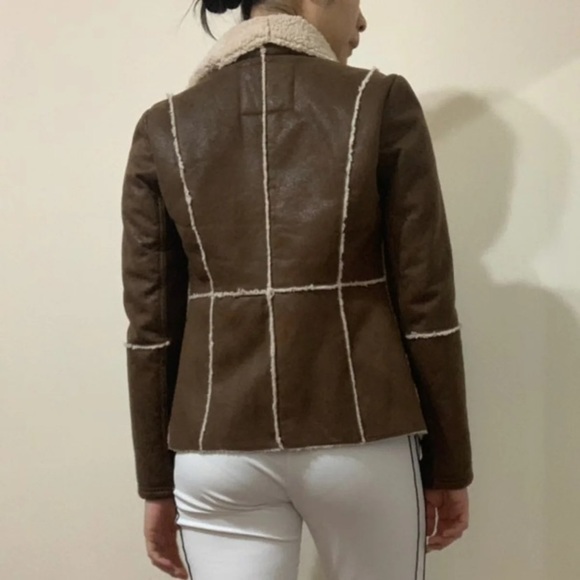 ‼️SOLD‼️ Leather and faux fur coat - Picture 4 of 7